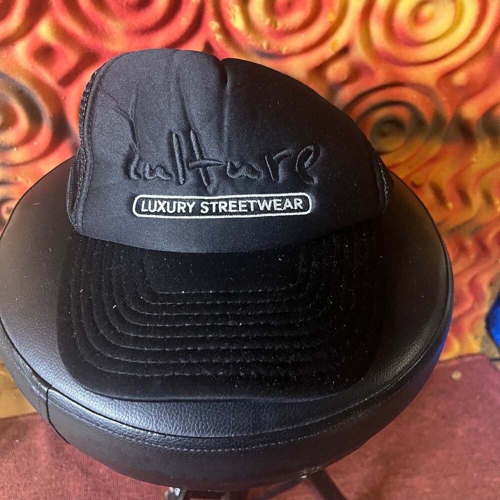 Culture Luxury streetwear black adjustable snap back hat